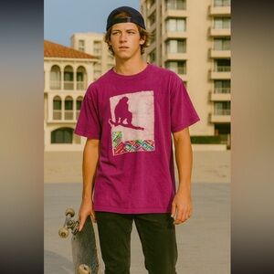 80’s vintage sun bleached graphic tee XL